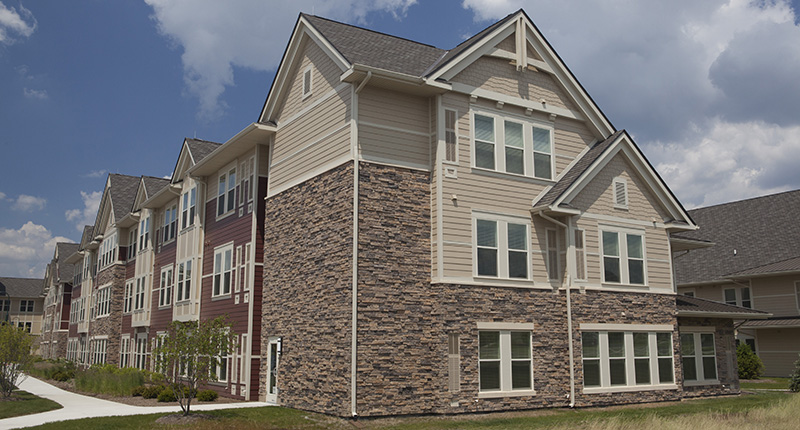 New Residential Construction with Boulder Creek Manufactured Stone Products
