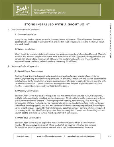 Stone Installation Guide